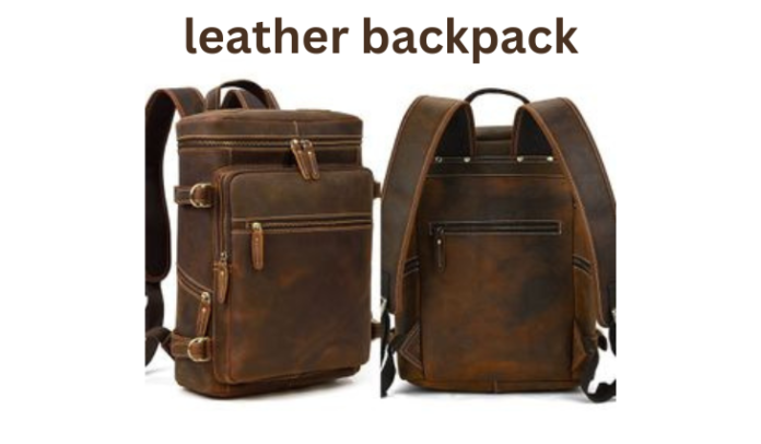 leather backpack